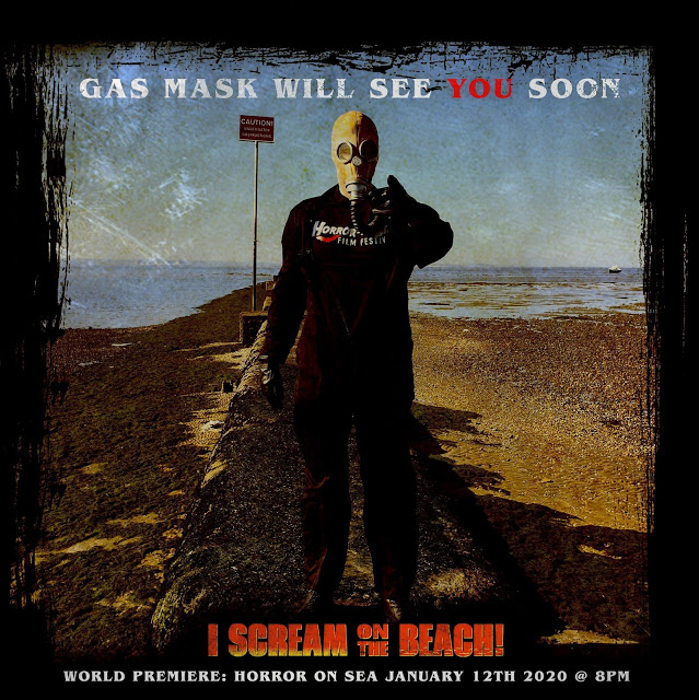 I scream at the beach poster