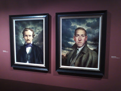 Portraits of Edgar Allen Poe and H.P. Lovecraft, by Michael Deas